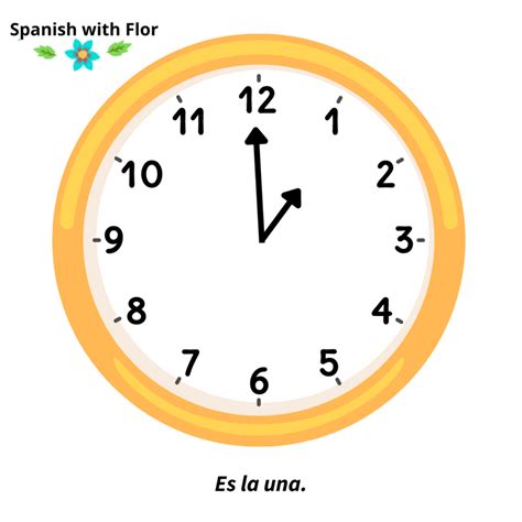 6 o'clock in spanish.